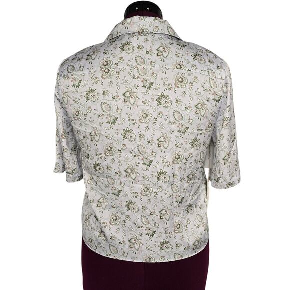 NWT NEW Women's Wilfred Silky Feel Paisley Lavender Button Down Blouse | Size XS - Picture 2 of 10